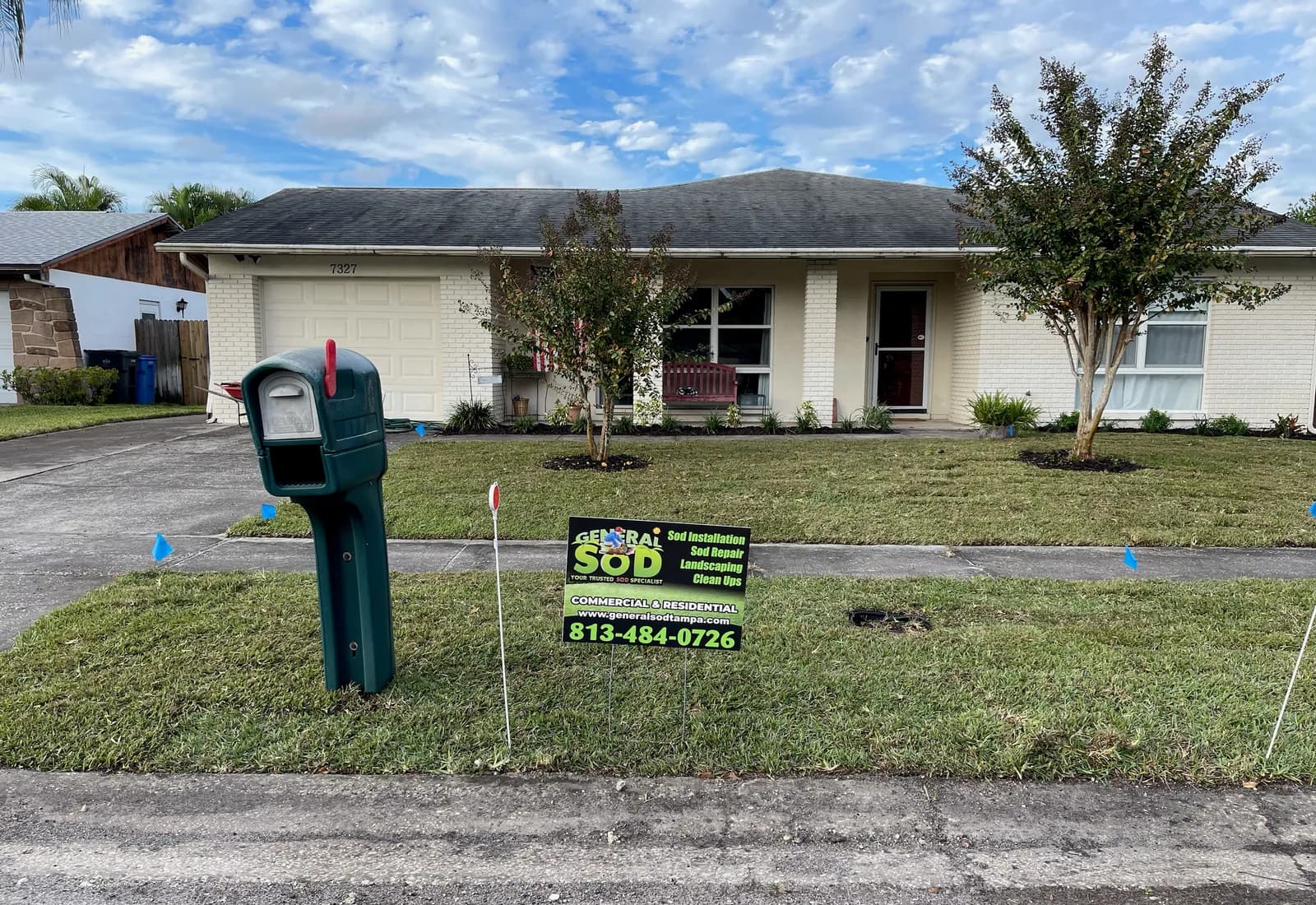 General Sod Tampa sod installation project in Tampa Bay